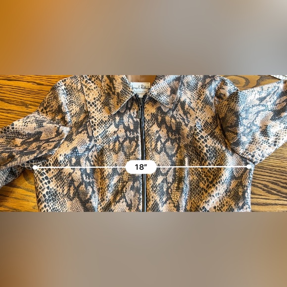 Joseph Ribkoff Python Jacket Zippered Front & Cuffs Size10 Faux Snakeskin - Picture 8 of 12